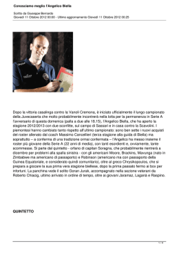 Conosciamo meglio l`Angelico Biella