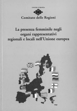 La presenza femminile negli - Comitato delle Regioni