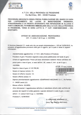 Via Mariﬁima, 394 - 03100 Frosinone