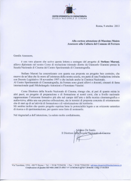 vedi lettera - Centro Preformazione Attoriale