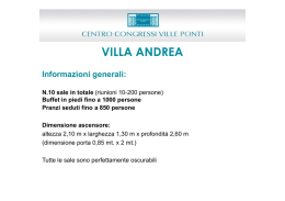 schede techiche e dotazioni Villa Andrea