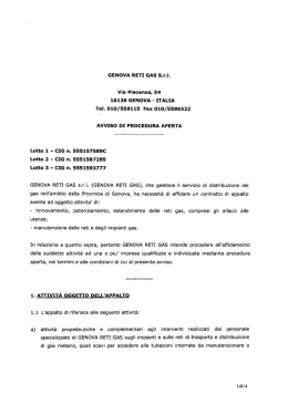 GENOVA RETI GAS S.r.l. Via Piacenza, 54 16138 GENOVA