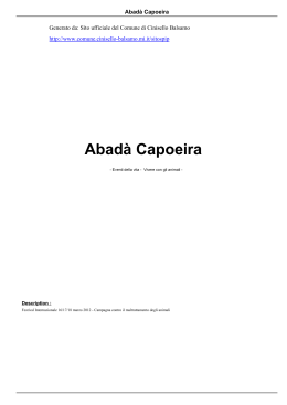 Abadà Capoeira - Comune di Cinisello Balsamo