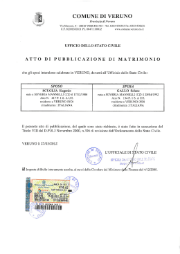 COMUNE DI VERUNO