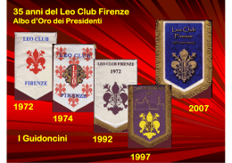 35 anni del Leo Club Firenze 1972 2007 1972 1974 2007 1992 I