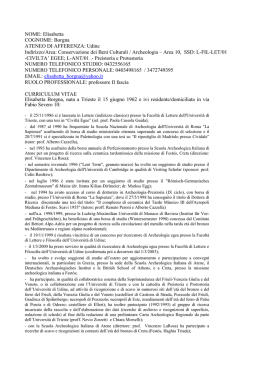 NOME: Elisabetta - Scuola Interateneo di Specializzazione in Beni