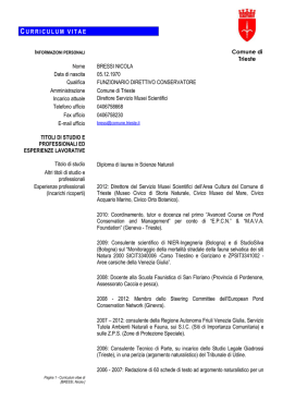 curriculum vitae - Rete Civica di Trieste