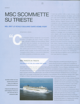 MSC SCOMMETTE SU TRIESTE
