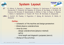 System Layout - Elettra Sincrotrone Trieste