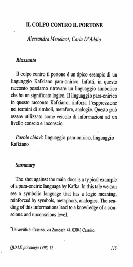 IL COLPO CONTRO IL PORTONE