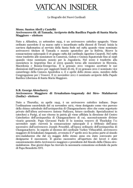 Le Biografie dei Nuovi Cardinali Mons. Santos Abril