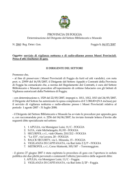Servizio di vigilanza notturna e radio