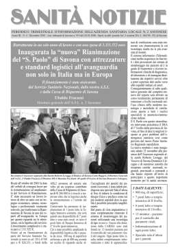 Inaugurata la &ldquo;nuova&rdquo; Rianimazione del &ldquo;S. Paolo