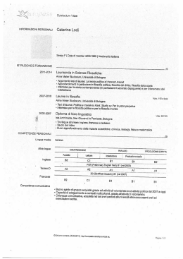 ISTRUZIONE E FORMAZIONE 20114014 2007-2010 2002-2007