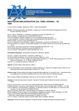 indicazioni bibliografiche sul tema &laquo;donna&raquo; - vii 1994