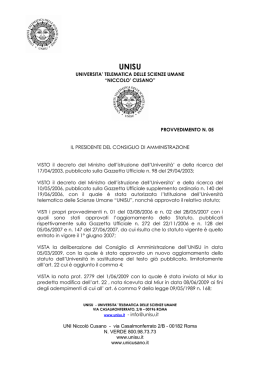 UNI Niccol&ograve; Cusano - via Casalmonferrato 2/B