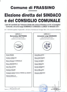 Elezione diretta del SINDACO