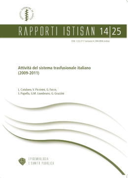 Attività del Sistema Trasfusionale Italiano (2009-2011)