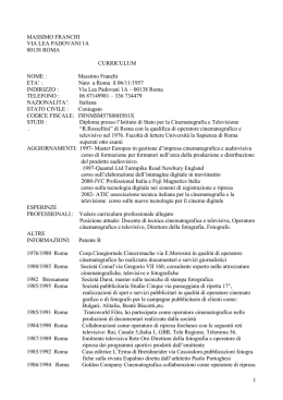 CV - Centro Sperimentale di Cinematografia