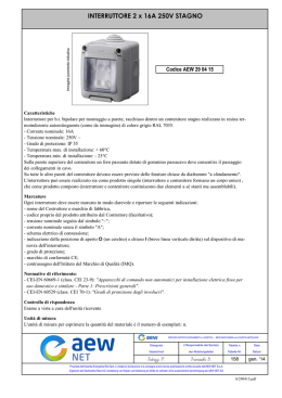 INTERRUTTORE 2 x 16A 250V STAGNO