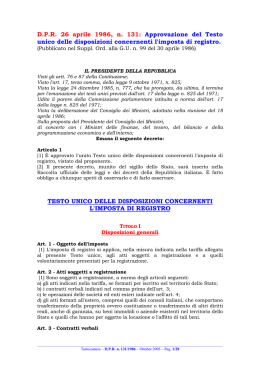 D.P.R. 26 aprile 1986, n. 131: Approvazione del