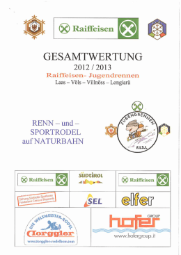 GESAMTWERTUNG 2012 / 2013