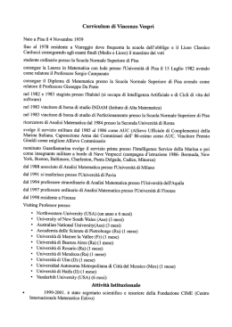 Curriculum di Vincenzo Vespri