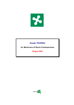 Fondo `PCI/PDS` - Biblioteche Regione Lombardia