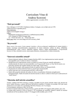 Curriculum Vitae di Andrea Scorzoni