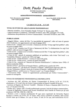Dott. Paolo Parodi - Amministrazione aperta