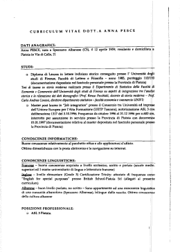CURRICULUM VITAE DOTT.A ANNA PESCE