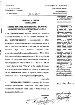 Tribunale di - Direzione regionale Molise