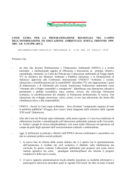 Programma Infeas per il 1999-2001 - Regione Emilia