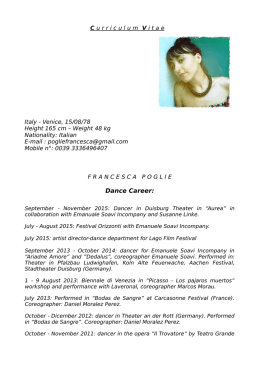 Scarica il curriculum completo di Francesca.