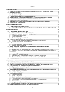 Il Piano Integrato Sociale Regionale 2002 - 2004