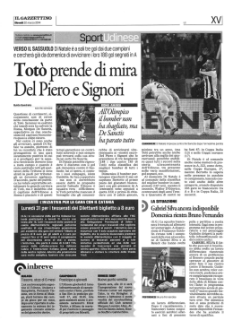 Totò prende di mira Del Piero e Signori