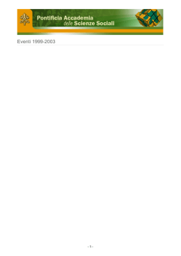 Eventi 1999-2003