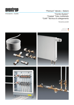 &ldquo;Combi-System&rdquo; &ldquo;Copipe&rdquo; Tubo multistrato &ldquo;Cofit&rdquo; Tecnica