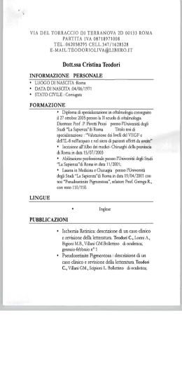 VIA DEL TORRACCIO DI TERRANOVA 2D 00133 ROMA PARTITA