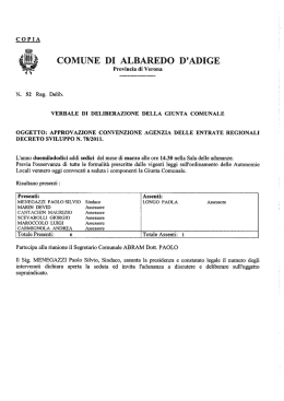 COMUNE (DI ALBAREDO `IGE - Comune di Albaredo D`Adige