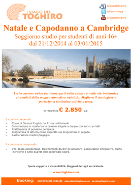 cambridge natale capodanno soggiorno studio 13aug14