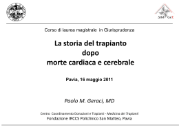 La morte cerebrale e la donazione &ldquo;a cuore non battente&rdquo;