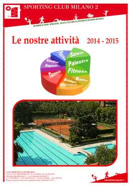 corsi palestra - Sporting Club Milano 2