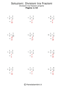 Divisioni tra Frazioni
