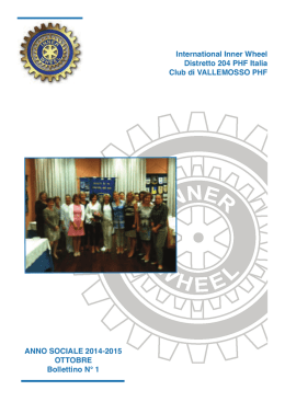 International Inner Wheel Distretto 204 PHF Italia Club di