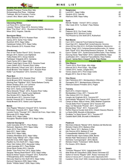 Wine and Champagne List