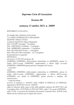 Corte di Cassazione, Sez. III Civ., sentenza 15 ottobre 2015, n