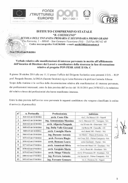 verbale manifestazione di interesse incarico direttore dei lavori e