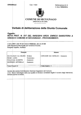 NOTA PROT. N. 517 DEL 04/02/2014 ARCH. ENRICO SANSOTERA A