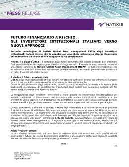 gli investitori istituzionali italiani verso nuovi approcci